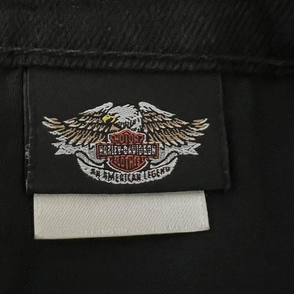 Harley Davidson Womens Petite Black Straight Leg High Rise Jeans size 12P - Picture 11 of 11